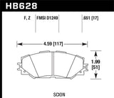 Hawk Hawk 05-07 Scion xA / 05-07 Scion XB HPS Street Front Brake Pads HB628F.651