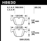 Hawk Hawk 03-06 Evo / 04-09 STi / 03-07 350z Track DTC-70 Rear Pads HB180U.560