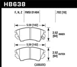 Hawk Hawk Camaro V6 Performace Ceramic Street Front Brake Pads HB638Z.702
