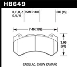 Hawk Hawk 2008-2014 Cadillac CTS V HPS 5.0 Front Brake Pads HB649B.605