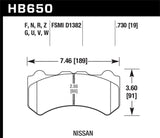 Hawk Hawk 09 Nissan GT-R R35 Brembo Race Front DTC-30 Brake Pads HB581W.660