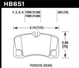 Hawk Hawk 09-11 Porsche 911 3.6L Carrera Exc.Ceramic Composite Brakes Rear ER-1 Brake Pads HB651D.624
