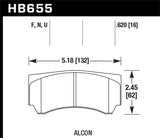 Hawk Hawk Alcon HPS 5.0 Street Brake Pads HB655B.620