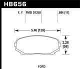 Hawk Hawk 07-10 Ford Edge / 10 Lincoln MKX / 07-10 Mazda CX-7/CX-9  HPS Street Front Brake Pads HB656F.684