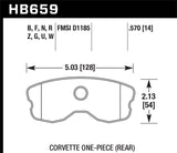 Hawk Hawk 10-11 Infiniti FX50 / 09-10 G37 / 09-10 Nissan 370Z DTC-60 Race Rear Brake Pads HB602G.545