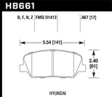 Hawk Hawk 10 Hyundai Genesis Coupe (w/o Brembo Breaks) Performance Ceramic Street Front Brake Pads HB661Z.667