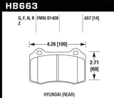 Hawk Hawk 12-15 Tesla Model S HPS 5.0 Rear Brake Pads HB663B.557