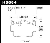 Hawk Hawk Porsche 911 ER-1 Endurance Racing Brake Pads (Works with Iron/Metal Rotors) HB664D.634