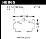 Hawk Hawk 17-20 Porsche 718 Boxster 2.0L Base Exc.Ceramic Composite Brakes Rear ER-1 Brake Pads HB665D.577