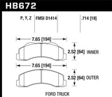 Hawk Hawk 10-11 Ford Expedition/F-150 SVT Raptor / 10-11 F-150 Front Street Brake Pad HB672Y.714