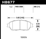 Hawk Hawk Lexus 02-03/04-06 ES300/330 Toyota 98-12 Tacoma/Adynl Models Street Perf Ceramic Ft Brake Pads HB677Z.685