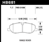 Hawk Hawk 05-09 Range Rover LR3 D1098 Performance Ceramic Street Front Brake Pads HB681Z.686