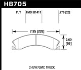 Hawk Hawk Chevy/GMC Express/Silverado/Savana/Sierra 15/25/35/4500 SuperDuty Rear Street Brake Pads HB705P.776
