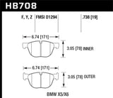 Hawk Hawk 07-16 BMW X5 / 08-16 BMW X6 LTS Street Front Brake Pads HB708Y.738