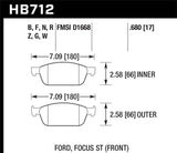 Hawk Hawk 12-16 Porsche 911 Carrera S DTC-30 Front Brake Pads HB907W.640