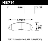 Hawk Hawk 15-17 Ford F-250/350 LTS Street Front Brake Pads HB714Y.715