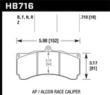 Hawk Hawk AP Racing/Alcon DTC-70 Race Brake Pads HB718U.654