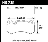 Hawk Hawk 15-17 Audi RS7 / 14-15 Mercedes G63 AMG / SL63 AMG HPS 5.0 Street Front Brake Pads HB731B.620
