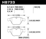 Hawk Hawk 11-12 Ford Fiesta S/SE/SEL / 11-12 Mazda 2 Sport/Touring DTC-60 Front Race Brake Pads HB668G.567