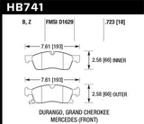 Hawk Hawk 13-15 Mercedes-Benz GL350/450 12-15 ML350 2015 ML250 PC Front Brake Pads HB741Z.723