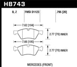 Hawk Hawk 10-12 Mercedes GL350/GL450 Performance Ceramic Street Front Brake Pads HB743Z.795