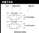 Hawk Hawk 14-15 Mercedes G Class Performance Ceramic Street Rear Brake Pads HB744Z.660