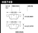 Hawk Hawk DTC-80 12-16 BMW 328i Rear Brake Pads HB766Q.624