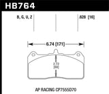 Hawk Hawk AP Racing Caliper w/ 36mm Rotor HPS 5.0 Performance Street Brake Pads HB764B.628