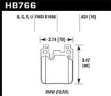 Hawk Hawk 14-20 BMW 2-Series / 12-18 BMW 3-Series Performance Ceramic Street Rear Brake Pads HB766Z.624