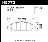 Hawk Hawk 15-17 Ford Mustang Performance Ceramic Front Brake Pads HB773Z.664