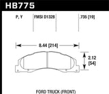 Hawk Hawk 08-14 Ford E-150/E-250 / 08-16 Ford E-350 Super Duty LTS Street Front Brake Pads HB775Y.735