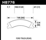 Hawk Hawk 08-14 Ford E-150/E-250 / 08-16 Ford E-350 Super Duty LTS Street Rear Brake Pads HB776Y.671