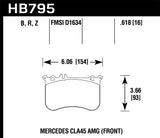 Hawk Hawk 14-17 Mercedes-Benz CLA 45 AMG Performance Ceramic Street Front Brake Pads HB795Z.618