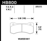 Hawk Hawk Stoptech ST-60 Caliper DTC-60 Race Brake Pads HB122G.710