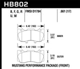 Hawk Hawk 15-17 Ford Mustang DTC-30 Front Brake Pads HB773W.664