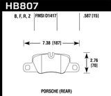 Hawk Hawk 16-17 Porsche Panamera S/GTS HP+ Street Rear Brake Pad HB807N.587