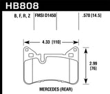 Hawk Hawk 2012-2015 Mercedes Benz C63 AMG Rear HPS 5.0 Brake Pads HB808B.570