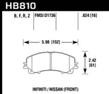 Hawk Hawk 14-17 Infiniti Q50 Base HPS Street Front Brake Pads HB810F.624