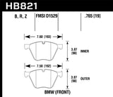 Hawk Hawk 10-15 BMW 760Li / 11-15 BMW B7 Alpina/B7 Alpina xDrive Performance Ceramic Front Brake Pads HB821Z.756
