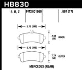 Hawk Hawk 13-16 Mercedes-Benz SL63 AMG/SL65 AMG Perfromance Ceramic Street Rear Brake Pads HB830Z.667