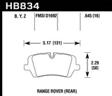 Hawk Hawk 13-16 Land Rover Range Rover / 14-16 Land Rover Range Rover Sport LTS Street Rear Brake Pad HB834Y.645