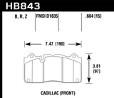 Hawk Hawk 2018 Chevrolet Camaro ZL1 HPS 5.0 Front Brake Pads HB843B.604