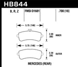 Hawk Hawk 13-16 Mercedes SL Class / 14-17 Mercedes S Class HPS 5.0 Rear Brake Pads HB844B.700