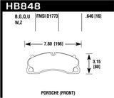 Hawk Hawk 14-19 Porsche 911 GT3/GT3 RS / 2016 Porsche Cayman GT4 PC Street Front Brake Pads HB848Z.646