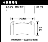 Hawk Hawk 2017 Ford Focus PC Front Brake Pads HB889Z.550