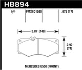 Hawk Hawk 09-17 Mercedes-Benz G550 LTS Street Front Brake Pads HB894Y.675