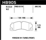 Hawk Hawk 14-18 Porsche 911 Performance Ceramic Street Front Brake Pads HB905Z.646