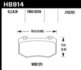 Hawk Hawk 2018 Subaru WRX STI Performance Ceramic Street Brake Pads HB914Z.580