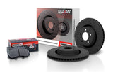 Hawk Talon 2003 Mitsubishi Lancer AWD Cross Drilled & Slotted Rotors w/ Hawk HPS 5.0 Pads (Rear) | HKC4928-180B