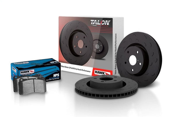 Hawk Talon Ford F-250 Super Duty RWD / 2-Wheel ABS Slotted-Only Front Brake Rotor Set w/ Hawk HPS Pads | HKS4335-302F